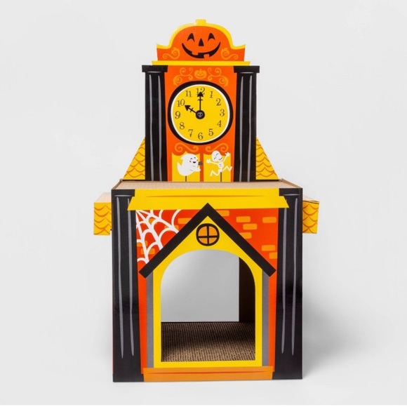 NWT Hyde & Eek Halloween Double Deck Clock Tower Cat Scratcher - Picture 3 of 7